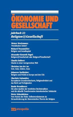 Ökonomie und Gesellschaft / Religion@Gesellschaft von Grözinger,  Gerd, Matiaske,  Wenzel