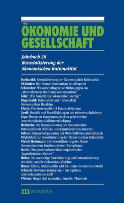 Ökonomie und Gesellschaft / Resozialisierung der ökonomischen Rationalität von Burkatzki,  Eckhard, Löhr,  Albert