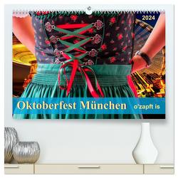 Oktoberfest München – o’zapft is (hochwertiger Premium Wandkalender 2024 DIN A2 quer), Kunstdruck in Hochglanz von Roder,  Peter