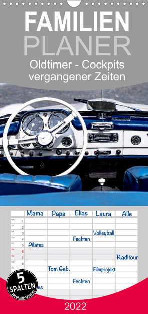 Familienplaner Oldtimer – Cockpits vergangener Zeiten (Wandkalender 2022 , 21 cm x 45 cm, hoch) von Meyer,  Dieter