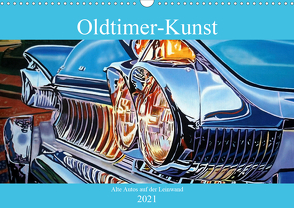 Oldtimer-Kunst – Alte Autos auf der Leinwand (Wandkalender 2021 DIN A3 quer) von von Loewis of Menar,  Henning