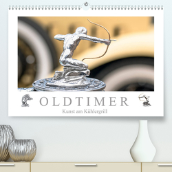 Oldtimer – Kunst am Kühlergrill (Premium, hochwertiger DIN A2 Wandkalender 2023, Kunstdruck in Hochglanz) von Meyer,  Dieter