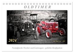 Oldtimer – nostalgische Trecker und Lastwagen (Tischkalender 2024 DIN A5 quer), CALVENDO Monatskalender von Roder,  Peter