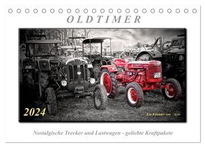 Oldtimer – nostalgische Trecker und Lastwagen (Tischkalender 2024 DIN A5 quer), CALVENDO Monatskalender von Roder,  Peter