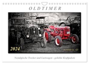 Oldtimer – nostalgische Trecker und Lastwagen (Wandkalender 2024 DIN A4 quer), CALVENDO Monatskalender von Roder,  Peter