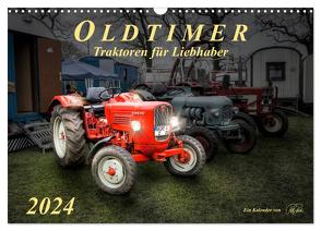 Oldtimer – Traktoren für Liebhaber (Wandkalender 2024 DIN A3 quer), CALVENDO Monatskalender von Roder,  Peter