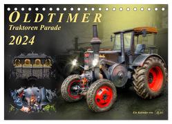 Oldtimer – Traktoren Parade (Tischkalender 2024 DIN A5 quer), CALVENDO Monatskalender von Roder,  Peter