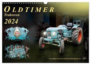 Oldtimer – Traktoren (Wandkalender 2024 DIN A3 quer), CALVENDO Monatskalender von Roder,  Peter