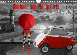 Oldtimer und Pin-Up Girls by Mausopardia (Wandkalender 2023 DIN A4 quer) von Jüngling alias Mausopardia,  Monika