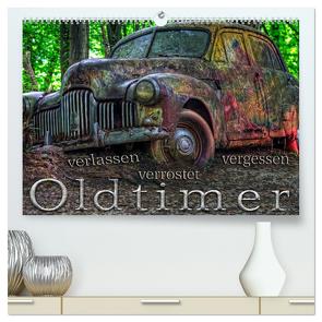 Oldtimer – verlassen verrostet vergessen (hochwertiger Premium Wandkalender 2024 DIN A2 quer), Kunstdruck in Hochglanz von Adams foto-you.de,  Heribert