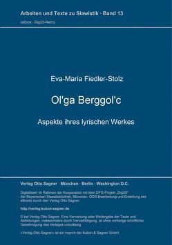 Ol’ga Berggol’c von Fiedler-Stolz,  Eva-Maria
