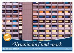 Olympiadorf und -park in München (Wandkalender 2024 DIN A2 quer), CALVENDO Monatskalender von Schikore,  Martina