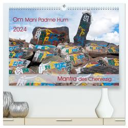 Om Mani Padme Hum – Mantra des Chenrezig (hochwertiger Premium Wandkalender 2024 DIN A2 quer), Kunstdruck in Hochglanz von Bergermann,  Manfred