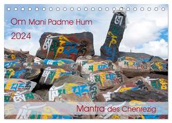 Om Mani Padme Hum – Mantra des Chenrezig (Tischkalender 2024 DIN A5 quer), CALVENDO Monatskalender von Bergermann,  Manfred