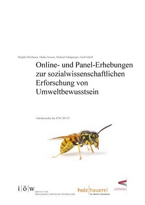 Online- und Panel-Erhebungen zur sozialwissenschaftlichen Erforschung von Umweltbewusstsein von Gossen,  Maike, Holzhauer,  Brigitte, Schipperges,  Michael, Scholl,  Gerd