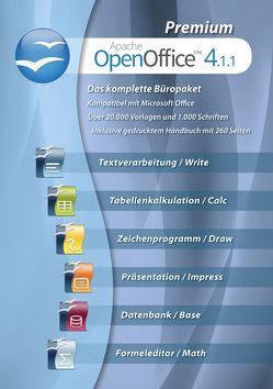 OpenOffice 4.1.1 Premium Edition + 260 seitiges gedrucktes Handbuch + 1.000 Schriften + 20.000 Office Vorlagen