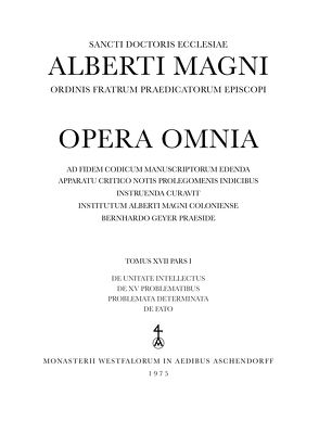 Opera Omnia / Super Dionysium. De divinis nominibus von Magnus,  Albertus