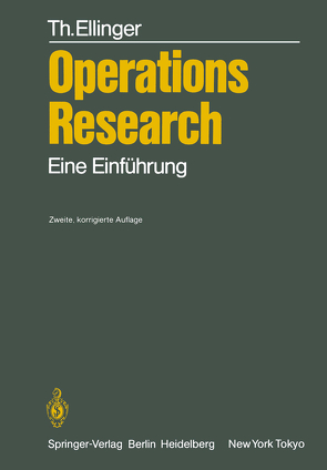 Operations Research von Ellinger,  Theodor