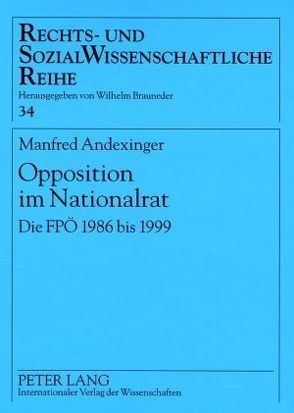 Opposition im Nationalrat von Andexinger,  Manfred