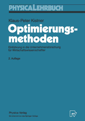 Optimierungsmethoden von Kistner,  Klaus-Peter