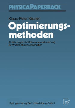 Optimierungsmethoden von Kistner,  Klaus-Peter