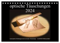 optische Täuschungen 2024 (Tischkalender 2024 DIN A5 quer), CALVENDO Monatskalender von Wolfram Keller,  KEWO