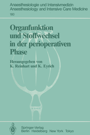 Organfunktion und Stoffwechsel in der perioperativen Phase von Eyrich,  Klaus, Reinhart,  Konrad