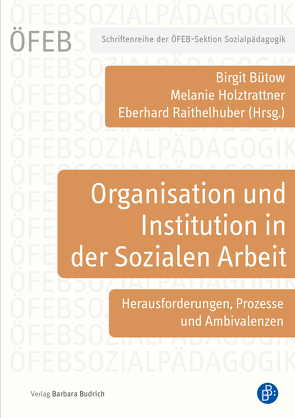 Organisation und Institution in der Sozialen Arbeit von Bütow,  Birgit, Holztrattner,  Melanie, Raithelhuber,  Eberhard