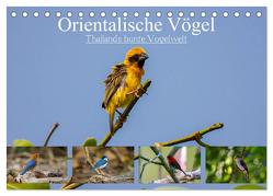 Orientalische Vögel – Thailands bunte Vogelwelt (Tischkalender 2024 DIN A5 quer), CALVENDO Monatskalender von Wünsche,  Arne