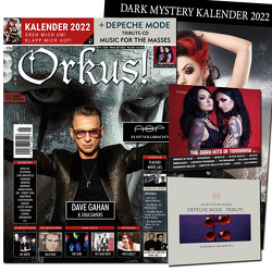 Orkus!-Edition mit XL-Orkus-KALENDER 2022 „Dark Mystery“ + 2 CDs: DEPECHE-MODE-Tribute-CD V.A. „MUSIC FOR THE MASSES“ und V.A. „THE DARK HITS OF TOMORROW Vol. 2“! Orkus Nr. 1/2022 von Müller,  Claus