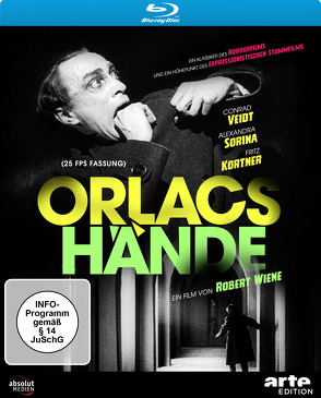 Orlacs Hände (Blu-Ray, 25 fps Fassung) von Kortner,  Fritz, Renard,  Maurice, Veidt,  Conrad, Wiene,  Robert