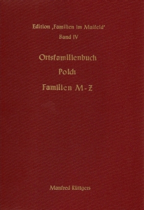Ortsfamilienbuch Polch 1664-1987 von Rüttgers,  Manfred