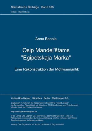 Osip Mandel’štams „Egipetskaja marka“ von Bonola,  Anna