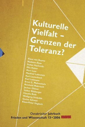 Osnabrücker Jahrbuch Frieden und Wissenschaft XIII/2006 von Buck,  Henning, Stadt Osnabrück,  Oberbürgermeister d.