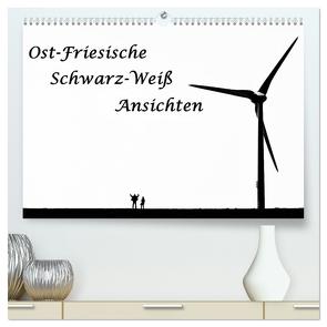 Ost-Friesische Schwarz-Weiß-Ansichten (hochwertiger Premium Wandkalender 2024 DIN A2 quer), Kunstdruck in Hochglanz von Klesse,  Andreas