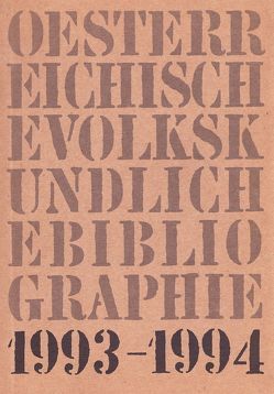 Österreichische Volkskundliche Bibliographie / Österreichische Volkskundliche Bibliographie von Ahamer,  Regine, Beitl,  Klaus, Brodl,  Michaela, Hummer,  Hermann