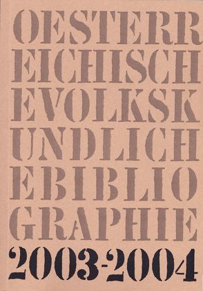 Österreichische Volkskundliche Bibliographie von Artner,  Eveline, Hummer,  Hermann, Schindler,  Margot