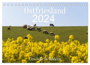 Ostfriesland – Ein Jahr in Bildern (Tischkalender 2024 DIN A5 quer), CALVENDO Monatskalender von Bollich,  Heidi