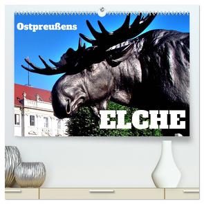 Ostpreußens Elche (hochwertiger Premium Wandkalender 2024 DIN A2 quer), Kunstdruck in Hochglanz von von Loewis of Menar,  Henning