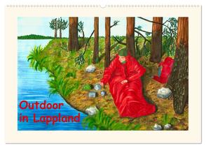 Outdoor in Lappland (Wandkalender 2024 DIN A2 quer), CALVENDO Monatskalender von Maurer,  Evelyn