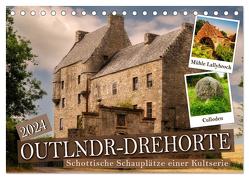 Outlndr-Drehorte (Tischkalender 2024 DIN A5 quer), CALVENDO Monatskalender von Grau,  Anke