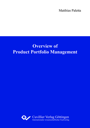 Overview of Product Portfolio Management von Paletta,  Matthias