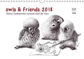 owls & friends 2018 (Wandkalender 2018 DIN A4 quer) von Kahlhammer,  Stefan