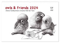 owls & friends 2024 (Wandkalender 2024 DIN A2 quer), CALVENDO Monatskalender von Kahlhammer,  Stefan