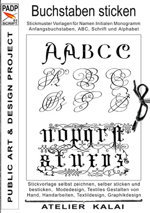 PADP-Script 001: Buchstaben sticken von K-Winter Atelier-Kalai