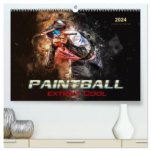 Paintball – extrem cool (hochwertiger Premium Wandkalender 2024 DIN A2 quer), Kunstdruck in Hochglanz von Roder,  Peter