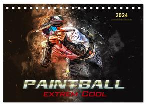Paintball – extrem cool (Tischkalender 2024 DIN A5 quer), CALVENDO Monatskalender von Roder,  Peter