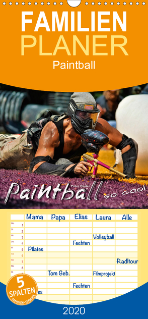 Paintball – so cool – Familienplaner hoch (Wandkalender 2020 , 21 cm x 45 cm, hoch) von Roder,  Peter