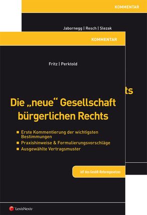 PAKET „Gesellschaft bürgerlichen Rechts“ von Fritz,  Christian, Jabornegg,  Peter, Perktold,  Klaus, Resch,  Reinhard, Slezak,  Michael