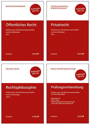 PAKET: Prüfungsvorbereitung + Einführung in die Rechtswissenschaften und ihre Methoden: Tl. I + Tl. II + Tl. III von Perthold-Stoitzner,  Bettina, Somek,  Alexander, Wendehorst,  Christiane, Zöchling-Jud,  Brigitta